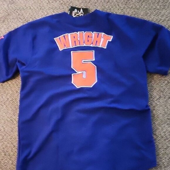 NY METS DAVID WRIGHT # 5 JERSEY X-LARGE New With Tags MLB STITCHES - Picture 1 of 2